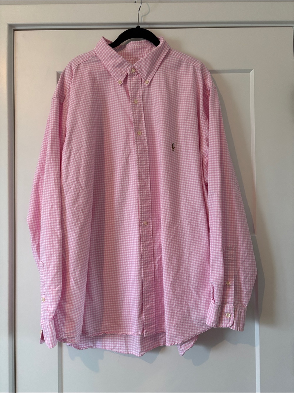 Ralph Lauren Pink Gingham Button-Down Shirt 2XB 2XG